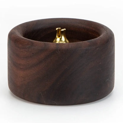 Creative Retro Wooden Incense Holder Round Sturdy Incense Stick Burner Handmade Incense Base Meditation