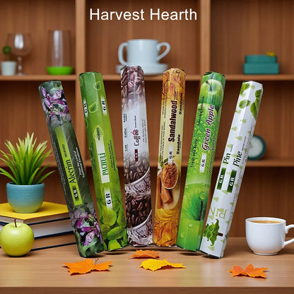 6 Sets of 120 Indian Incense Sticks Palo Santo Lavender Jasmine Meditation Fresh Air Scent Aroma Home Long-Lasting Fragrance