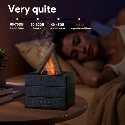 Aroma Humidifier Bonfire Flame Essential Oils Diffuser with Remote Control and Lights