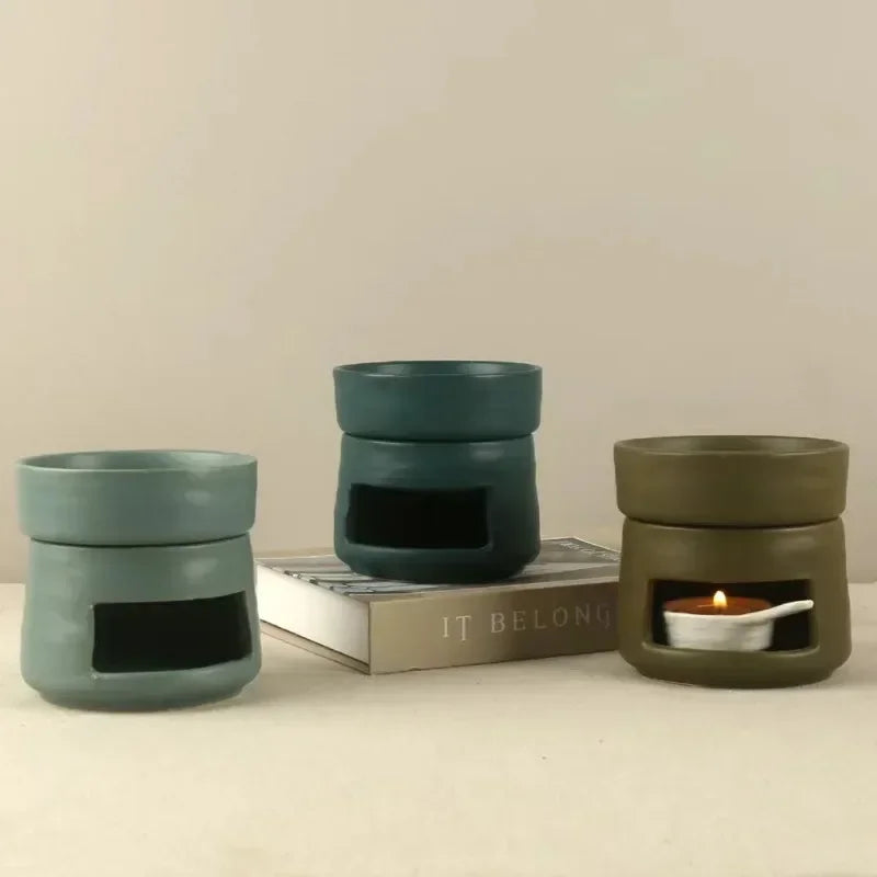 Exquisite ceramic craftsmanship candle holder wax oil burner - Your Ritual Hub 