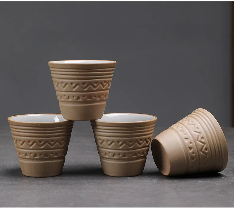 Saudi Arabian Coffee Cup Small Vintage Coarse Ceramic