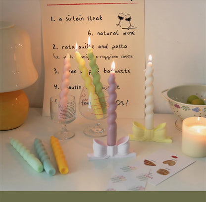 Spiral Long Stem Soy Wax Aromatherapy Candle