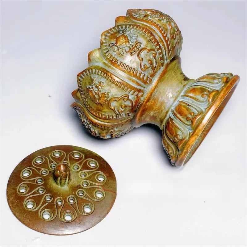 Antique Bronze Eight Auspicious Incense Burner - Your Ritual Hub 
