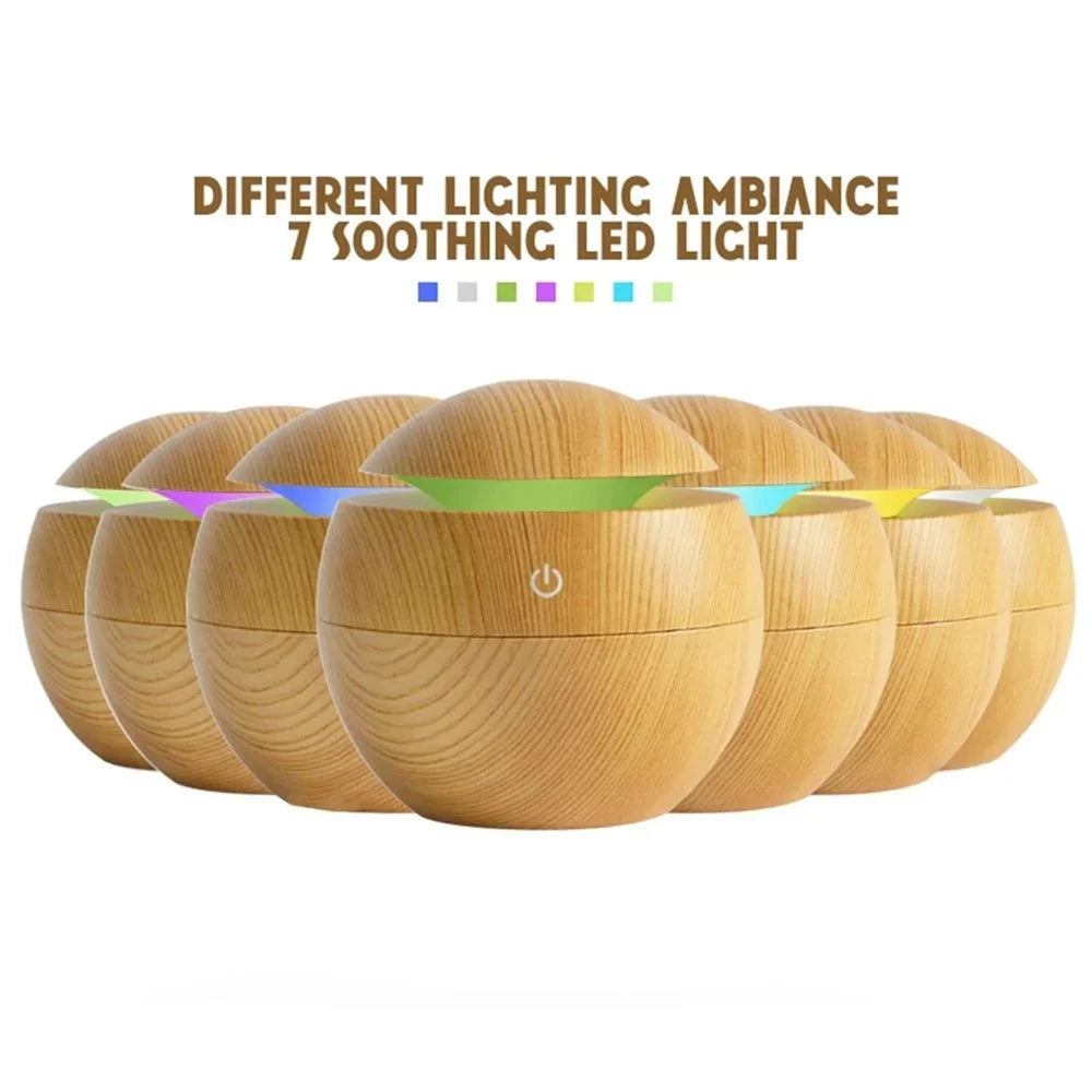 Humidifier Electric Air Aroma Diffuser Wood Ultrasonic Air Humidifier Essential Oil Aromatherapy - Your Ritual Hub 