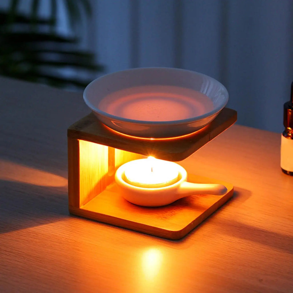 Ceramic Essential Oil Burner with Tealight Holder - Your Ritual Hub 