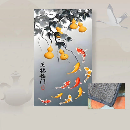 Premium Retro Painted Tea Cloth — 30×18cm