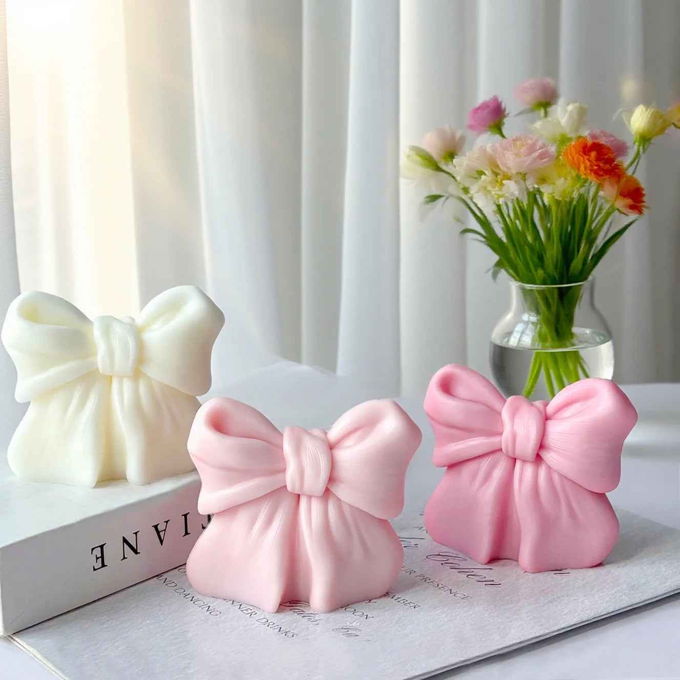 3D Bowknot Scented Candles Household Decoration Candle
