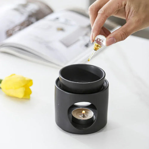 3-in-1 Essential Oil Burner & Censer with Candle Tray - Your Ritual Hub 