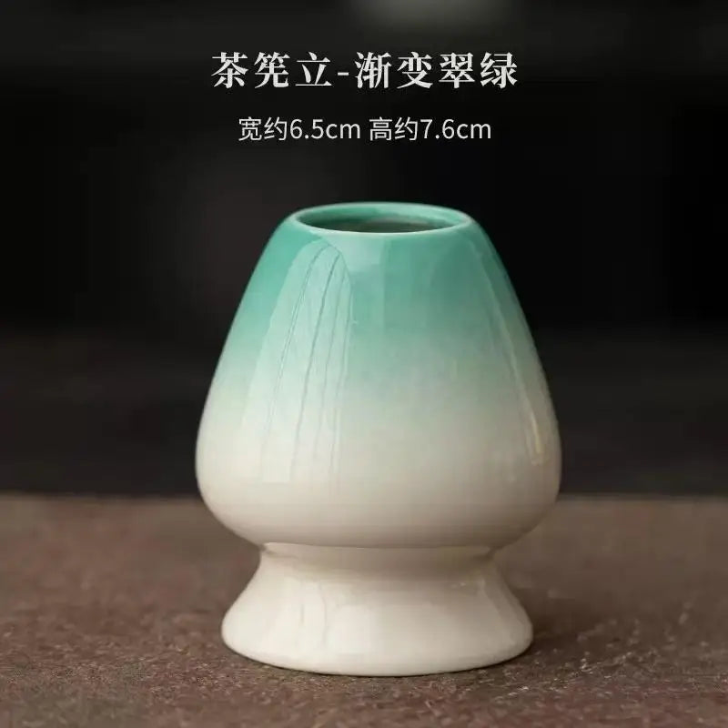 Ceramic Japanese Matcha Whisk & Teaspoon Holder Stand