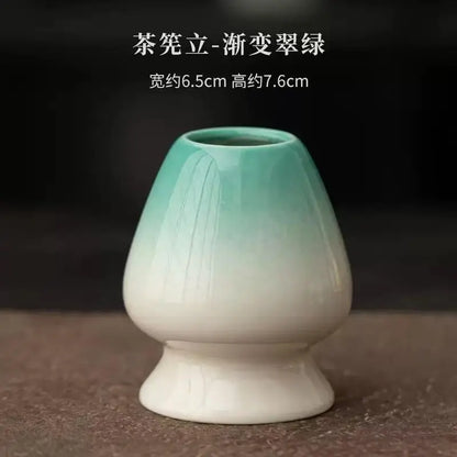 Ceramic Japanese Matcha Whisk & Teaspoon Holder Stand