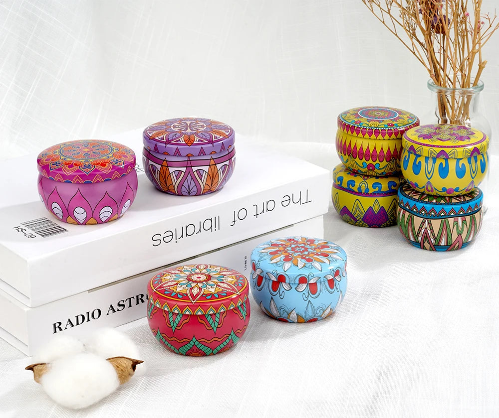 8-Pack Soy Wax Scented Candle Tin Set