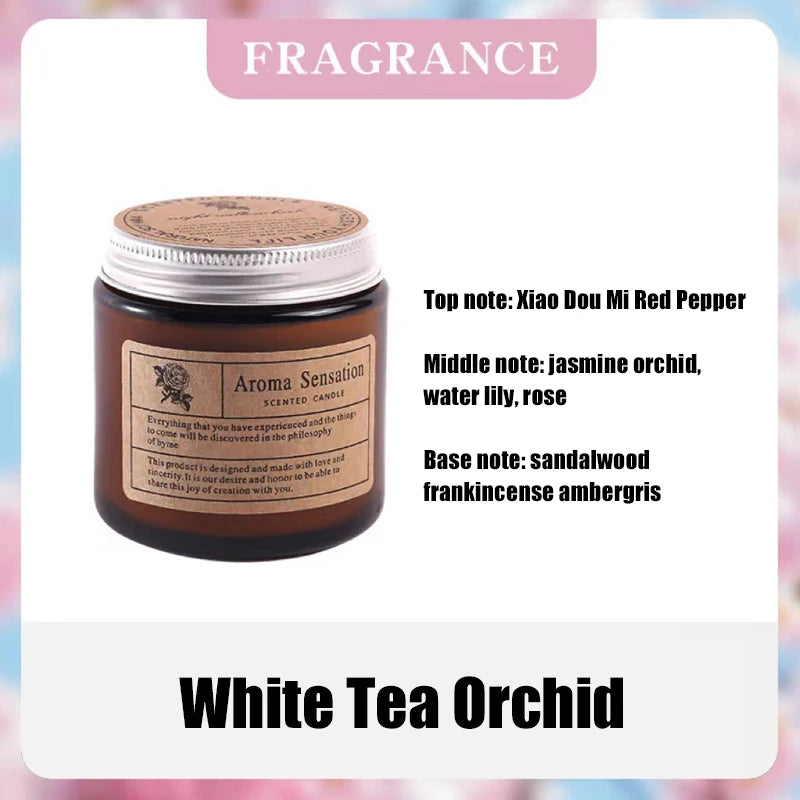 Handmade Aromatic Soy Wax Candle in Glass
