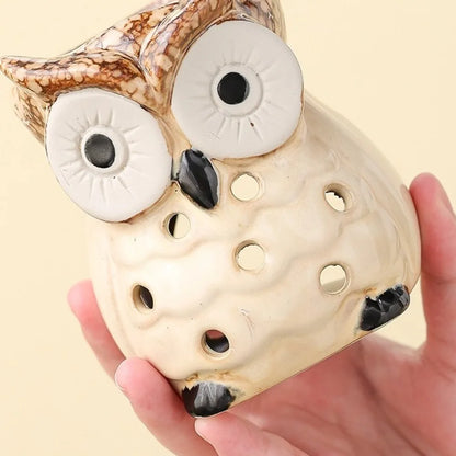 Ceramic Owl Aromatherapy Stove Eco-Friendly Heat Resistant Incense Candle