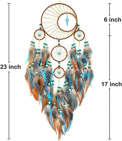 Bohemian Turquoise Dream Catcher .