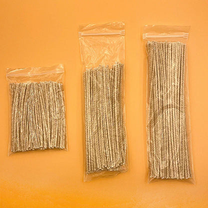 100-Pack Smokeless Waxed Cotton Candle Wicks — No Stand