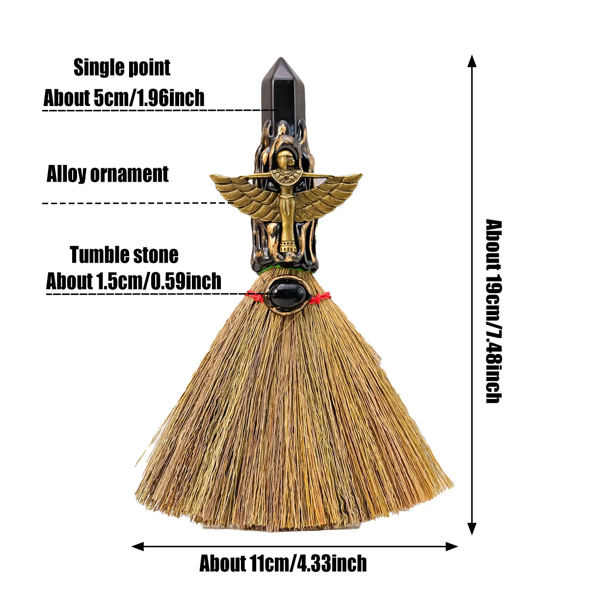 Natural Crystal Wand — Cleansing & Energy Purification Broom | Your Ritual Hub
