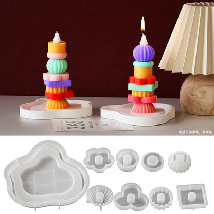 Stackable Layered Silicone Mold — Candle & Soap Making