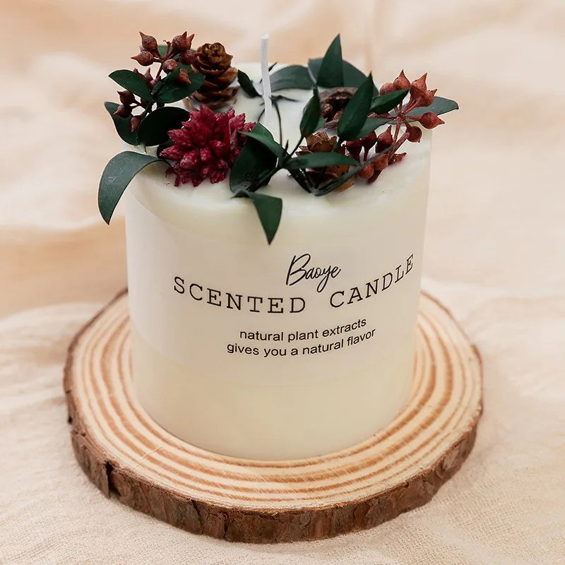 Botanical Dried Flower Scented Candle – 4 Designs
