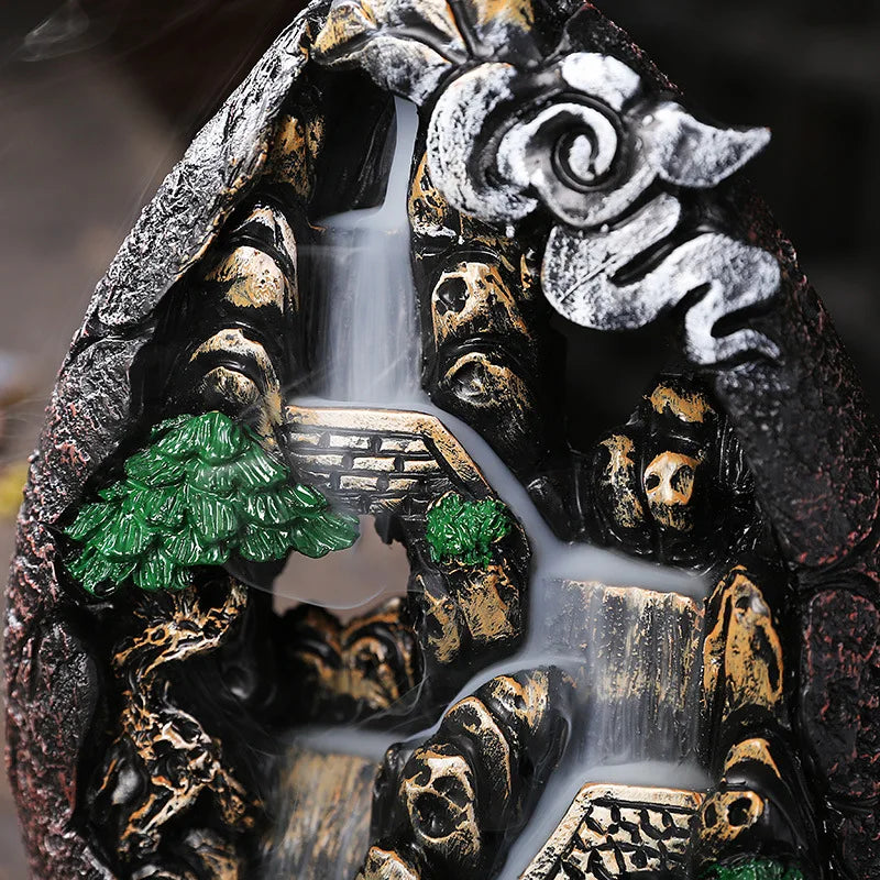 Backflow Incense Burner, Alpine Flowing Water - Your Ritual Hub 