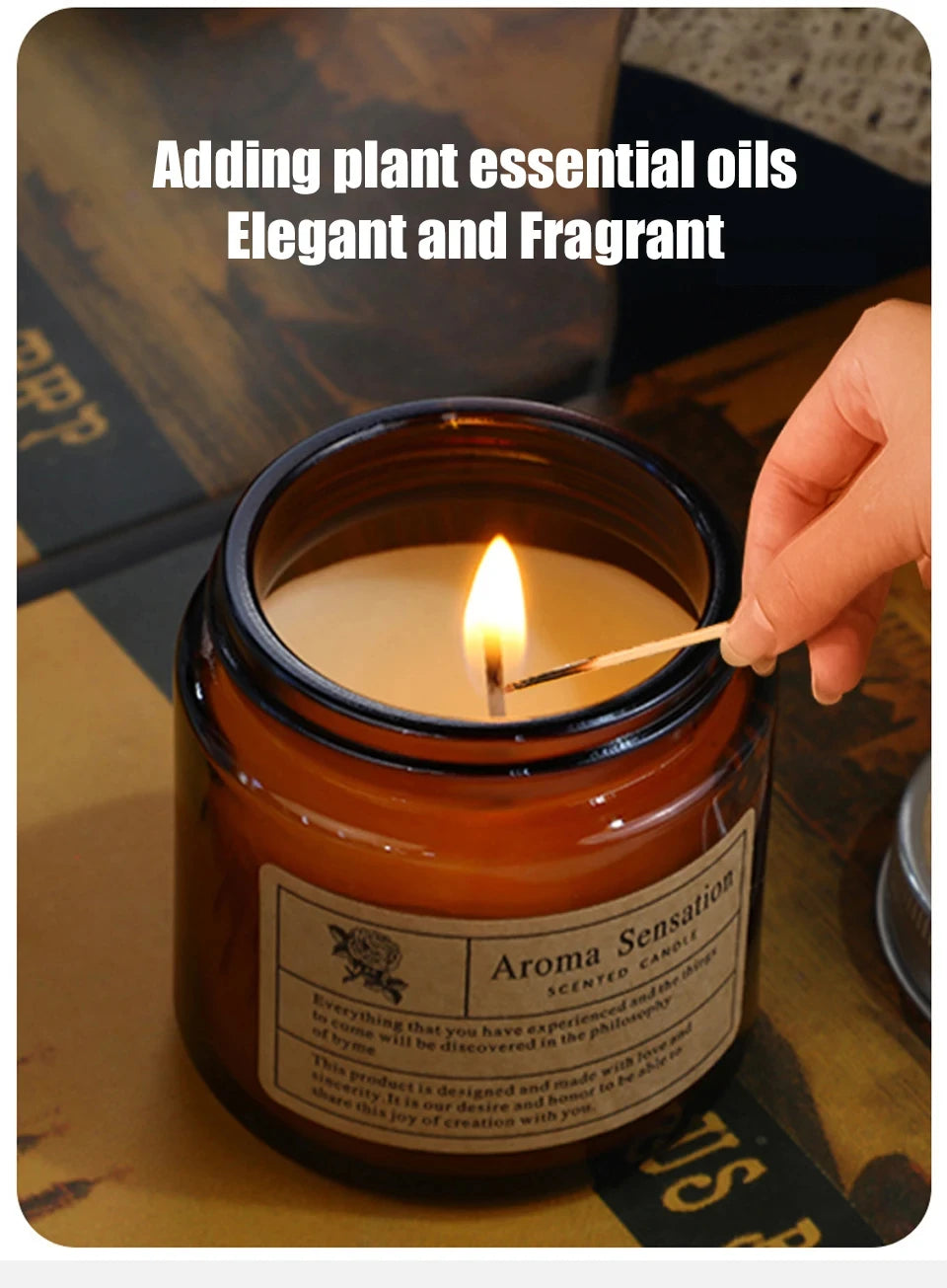 Scented Candles Smokeless Soy Candle Essential Oil Aromatic Candle Luxury - Your Ritual Hub 