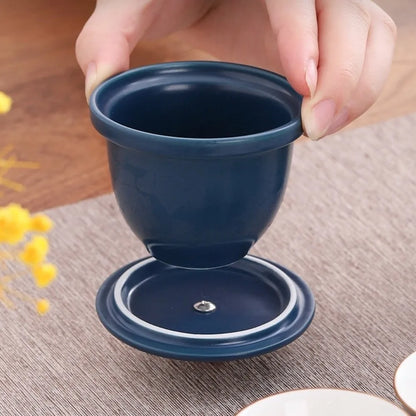 Ceramic Travel Tea Set with Proctive Box Chinese Style Tea