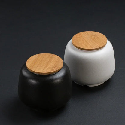 Retro Ceramic Tea Pot Sealed Pu'er Tea Container Chinese Tea Set Decor