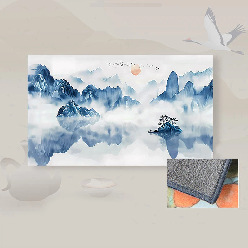 Premium Retro Painted Tea Cloth — 30×18cm