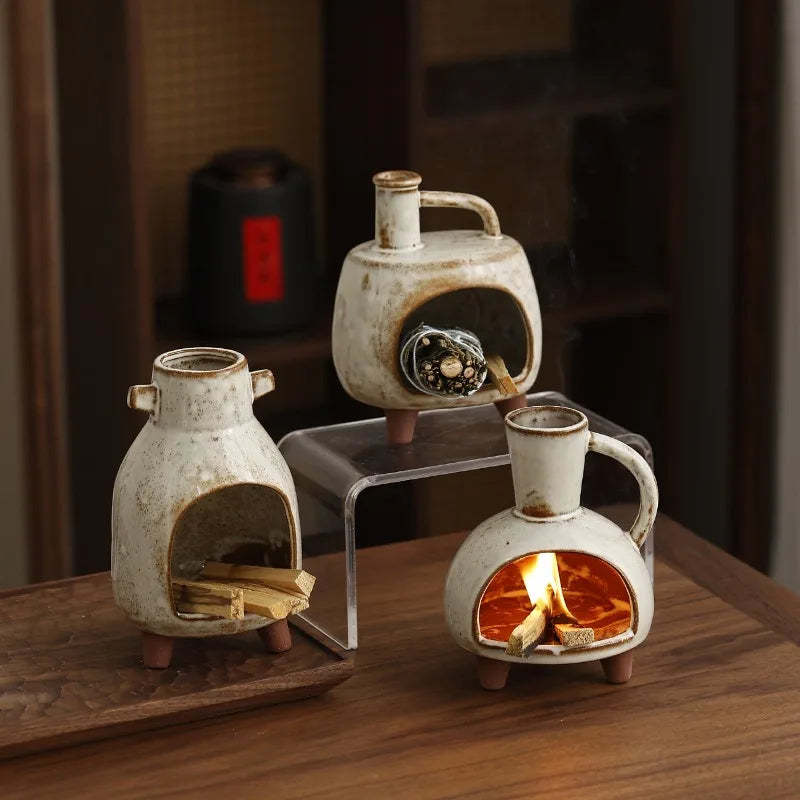 Ceramic Open Fire Incense Tray — Palo Santo & Sage Burner