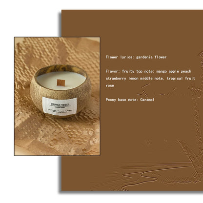 Coconut Shell Aromatherapy Candle Essential Oil Fragrance Premium Plant Wax