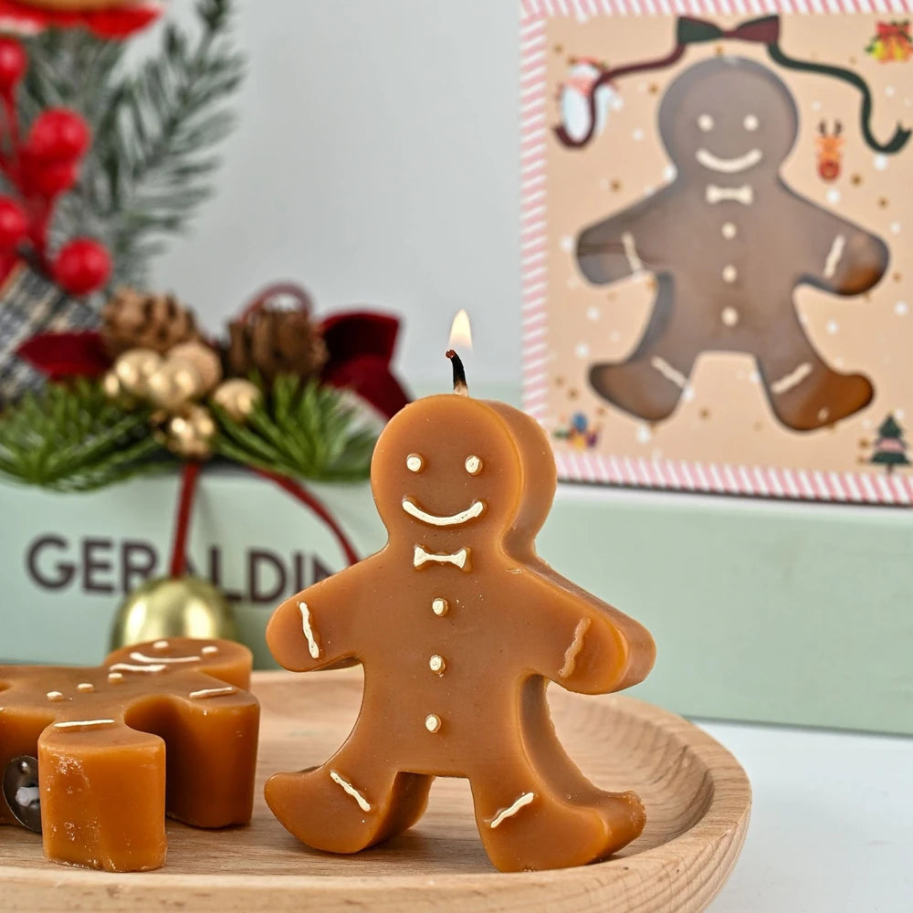 1pc Christmas Gingerbread Man Aromatherapy Candle Coffee Milk Fragrance - Your Ritual Hub 