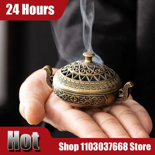 Brass Metal Incense Burner — Yoga & Meditation Decor