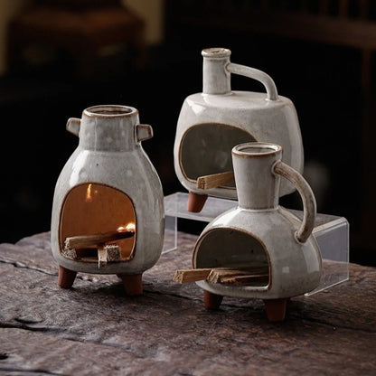 Retro Ceramic Sacred Wood & Sage Aromatherapy Burner