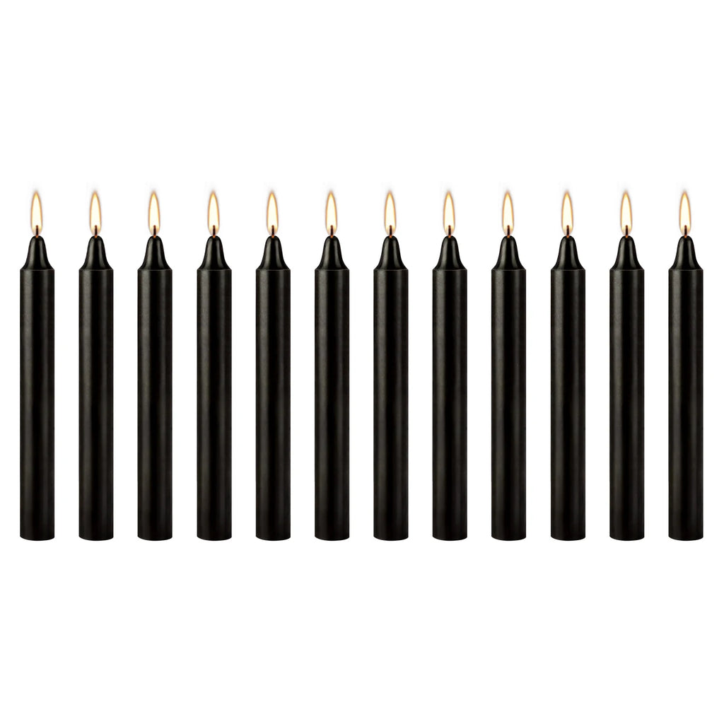Black Ritual Chime Candles (12-Pack)