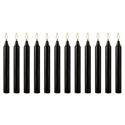 Black Ritual Chime Candles (12-Pack)