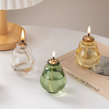 Creative Aromatherapy Candles Glass Coloful Small Oil Lamps