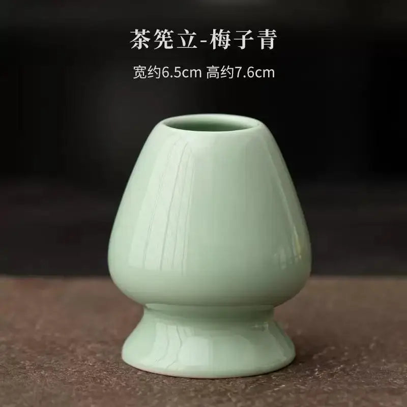 Ceramic Japanese Matcha Whisk & Teaspoon Holder Stand