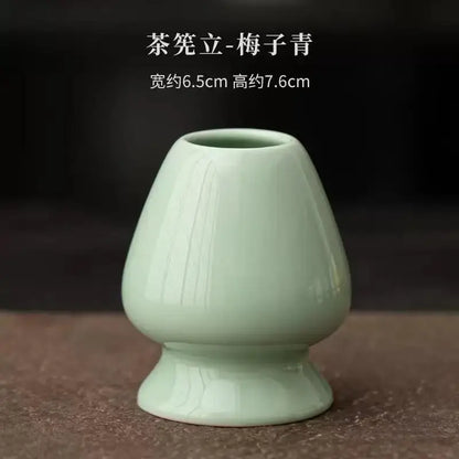 Ceramic Japanese Matcha Whisk & Teaspoon Holder Stand