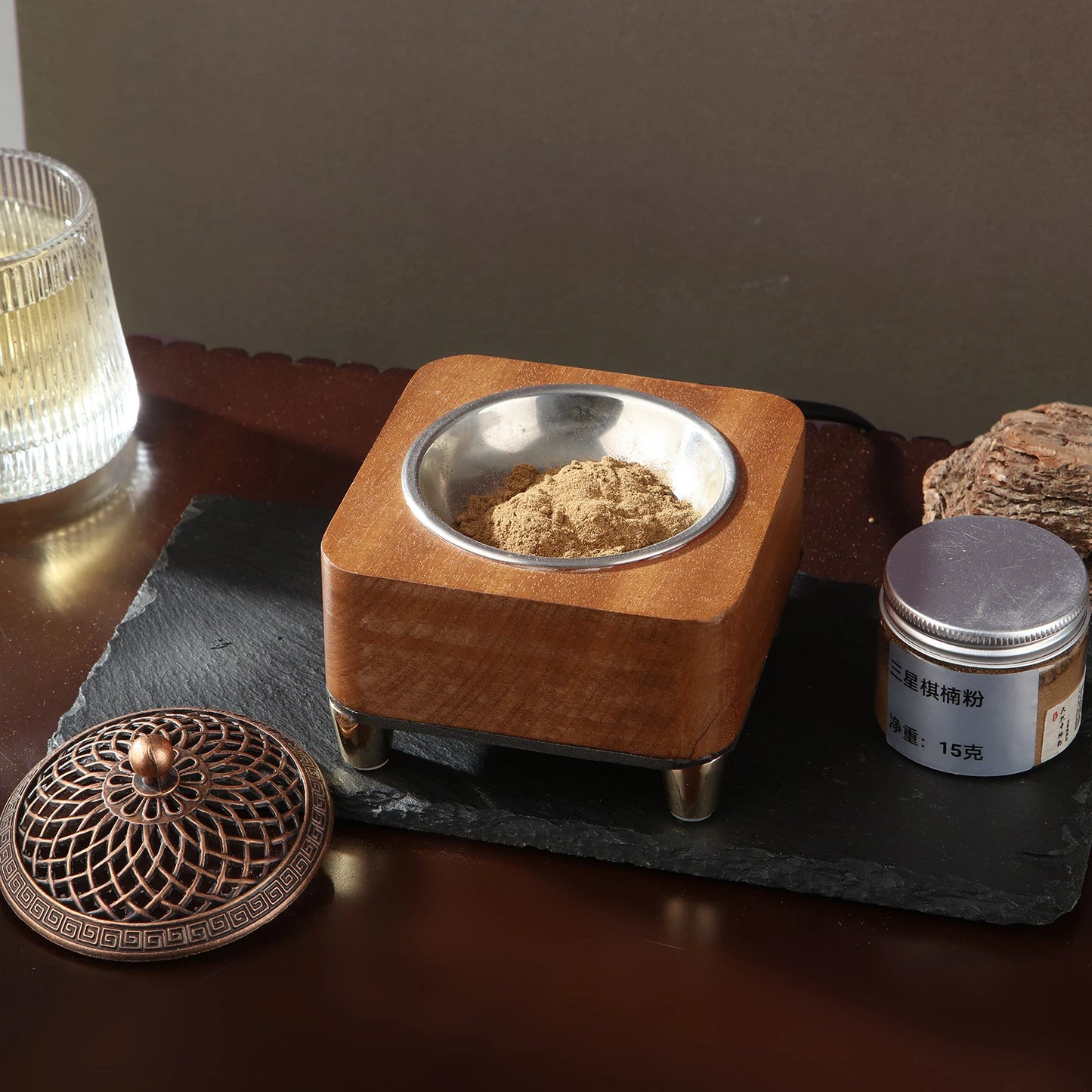 Electronic Wooden Agarwood Incense Burner — Adjustable Timer