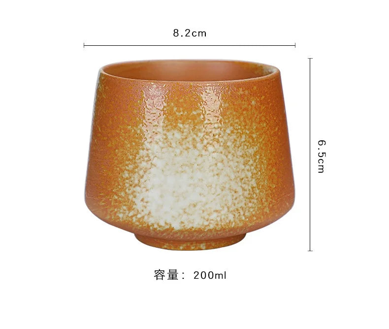 Retro Colorful Tea Cups 200ml Cute Coarse Ceramic Coffee Mugs - Your Ritual Hub 
