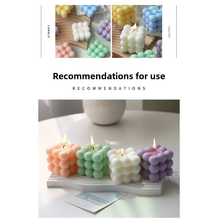 Bubble Cube Scented Soy Wax Candle