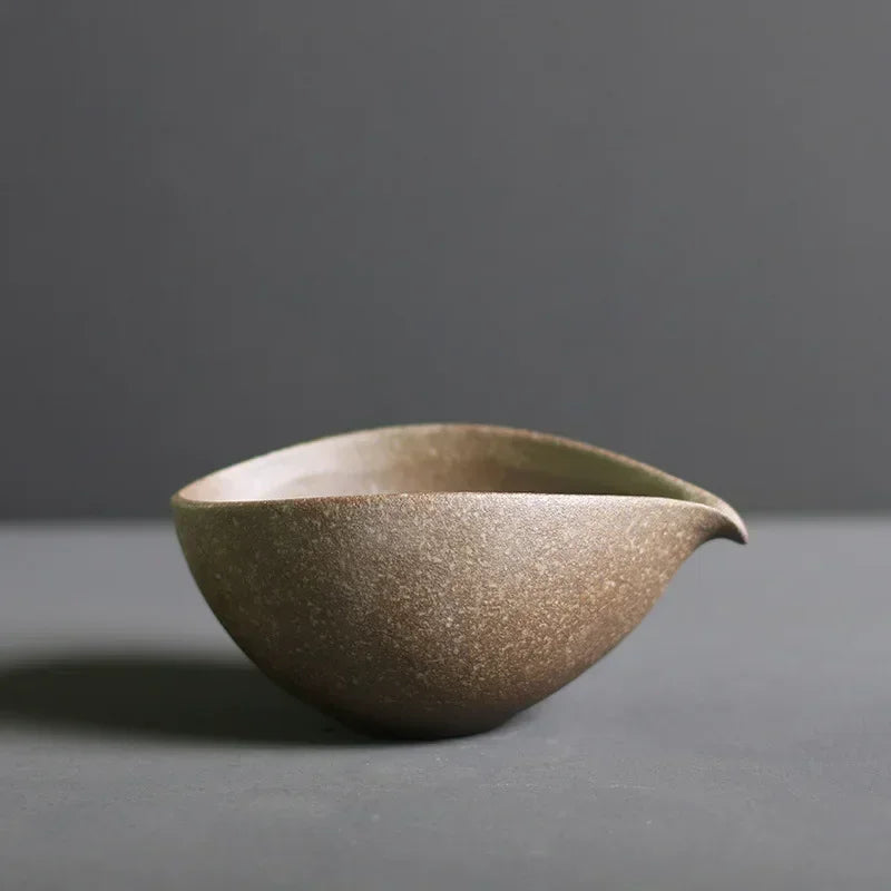 Japanese Coarse Pottery Matcha Bowl