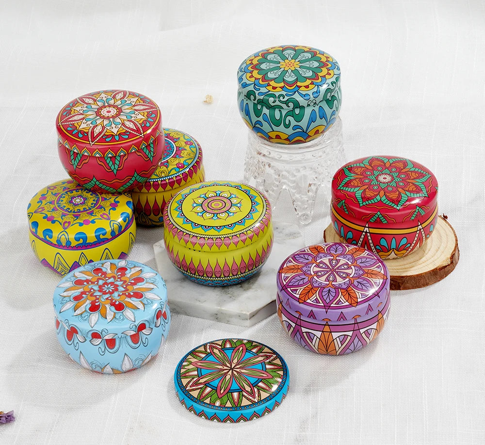 8-Pack Soy Wax Scented Candle Tin Set