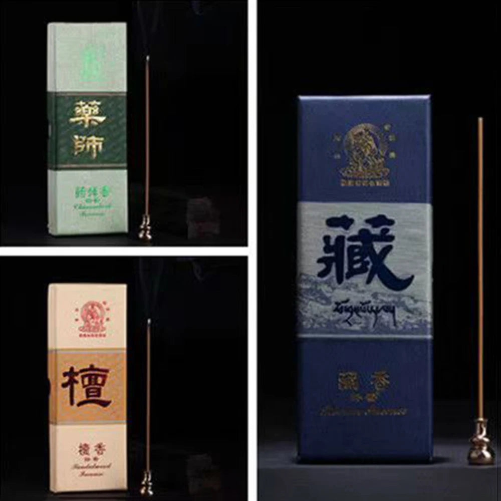Tibetan Incense Sticks – Sacred Scents Gift Box | 200 pcs | White Sandalwood, Medicine Buddha & Tibetan Medicine