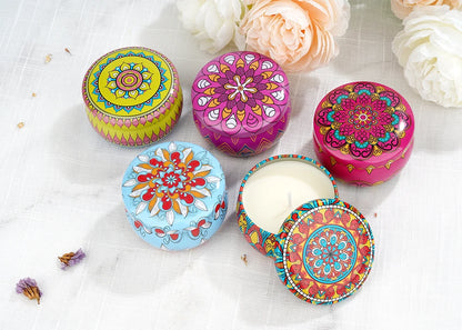 8-Pack Soy Wax Scented Candle Tin Set