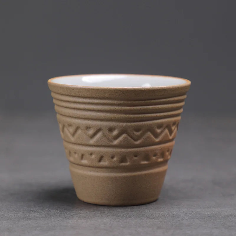 Saudi Arabian Coffee Cup Small Vintage Coarse Ceramic - Your Ritual Hub 