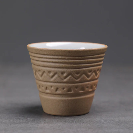 Saudi Arabian Coffee Cup Small Vintage Coarse Ceramic