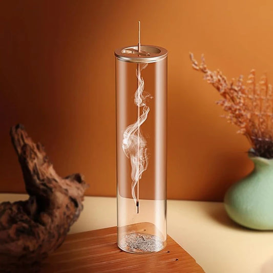 Modern Glass Incense Burner with Ash Catcher