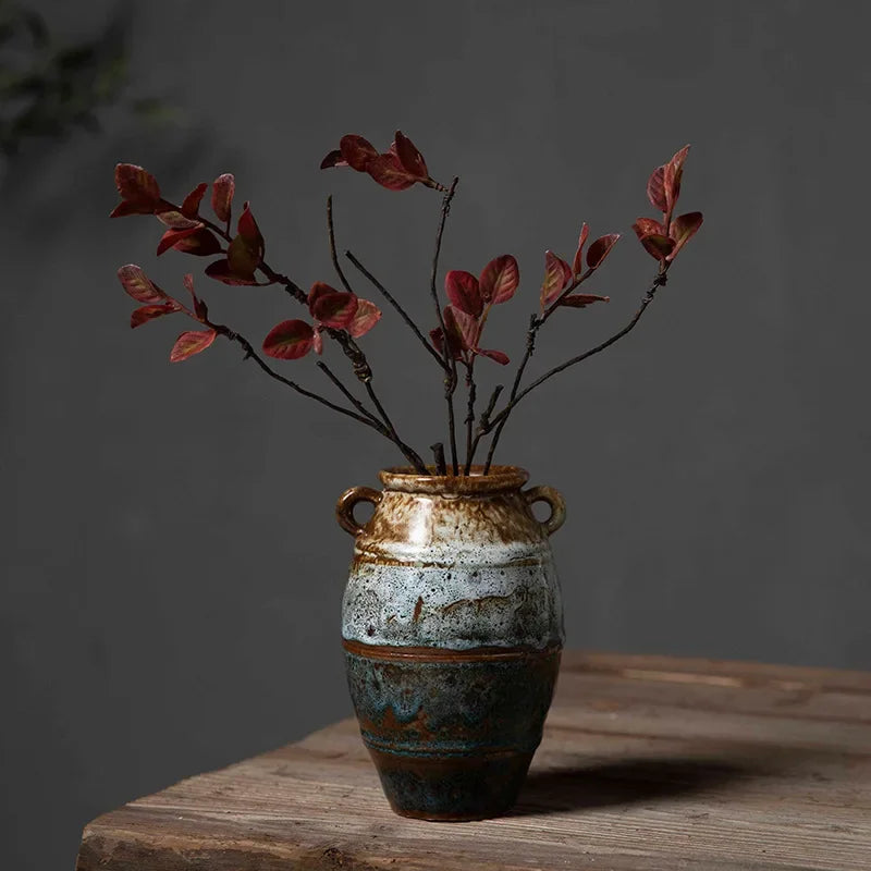 Retro Ceramic Vase — Handcrafted Hydroponics & Flower Arrangement | Your Ritual Hub