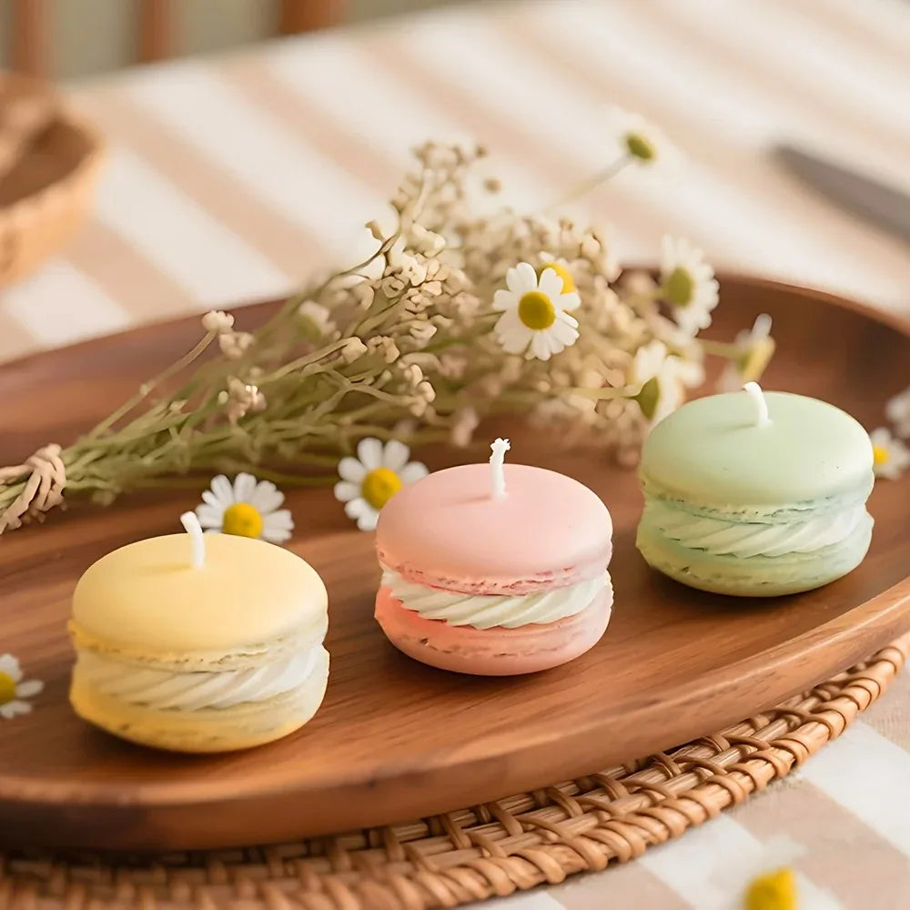 Macaron-Shaped Scented Soy Wax Candles — 1/5pcs