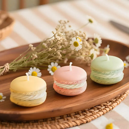 Macaron-Shaped Scented Soy Wax Candles — 1/5pcs